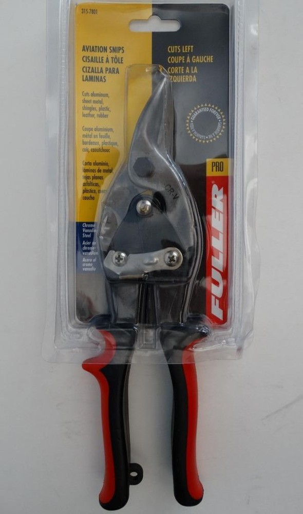 Fuller Tools Aviation Snips Cuts Left 315-7801 New