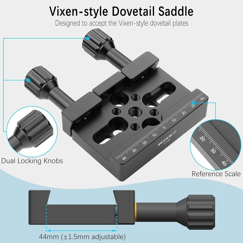 Vixen-style Dovetail Saddle Clamp Mount Base Replacement