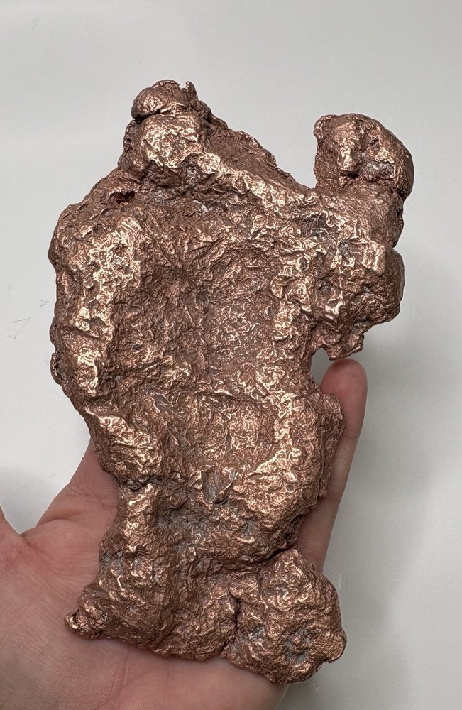 Pure Solid Native Michigan Copper Specimen Keweenaw Peninsula Display Mineral