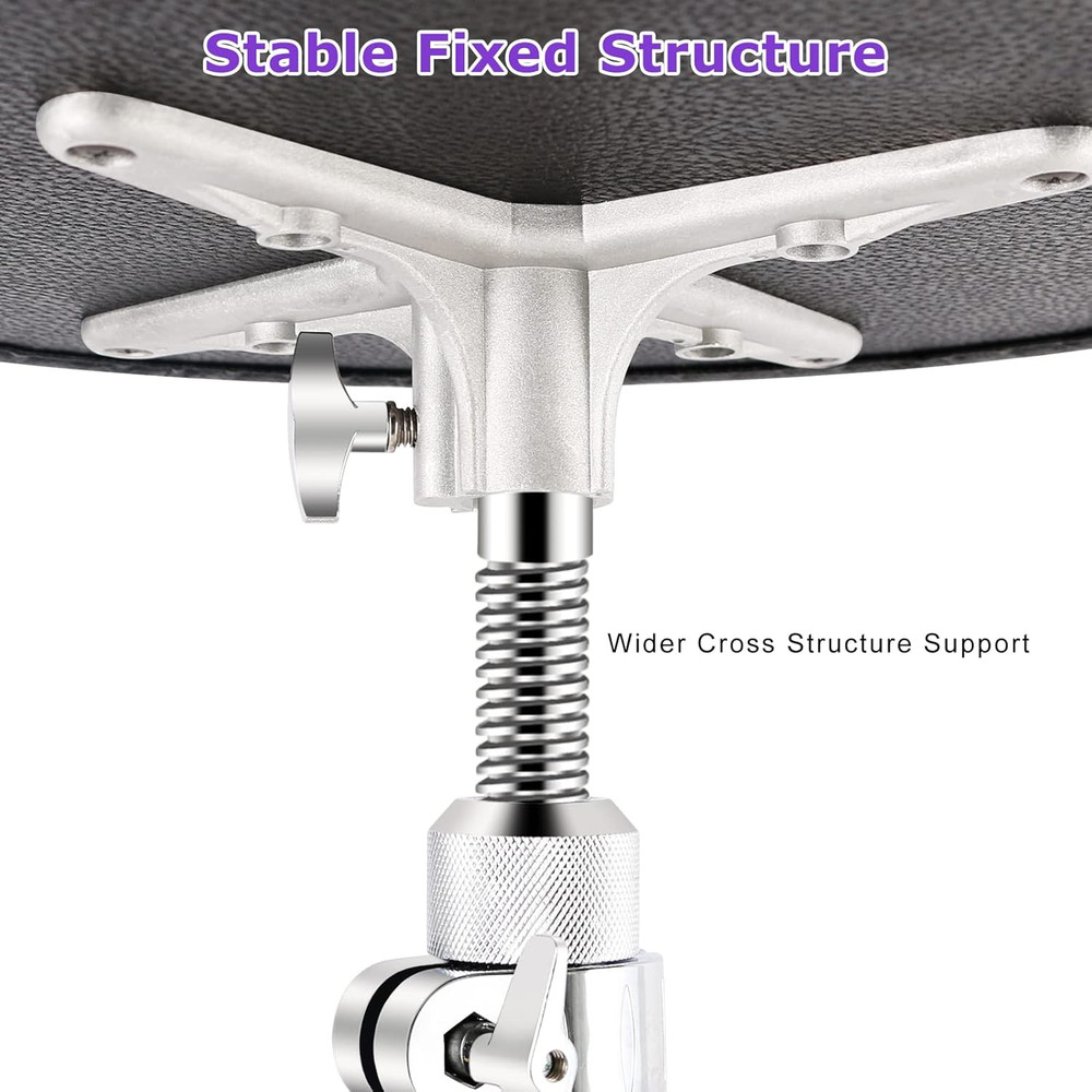EASTROCK Drum Throne Adjustable Height, Drum Stools Rotatable Padded Motorcycle