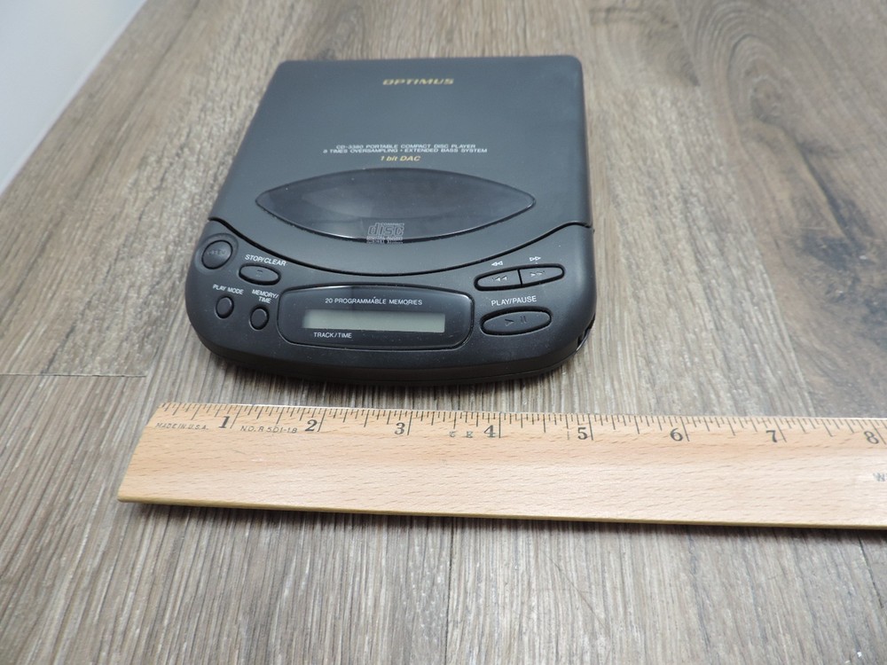 Optimus Portable Compact Disc Player CD-3380 Tested Works