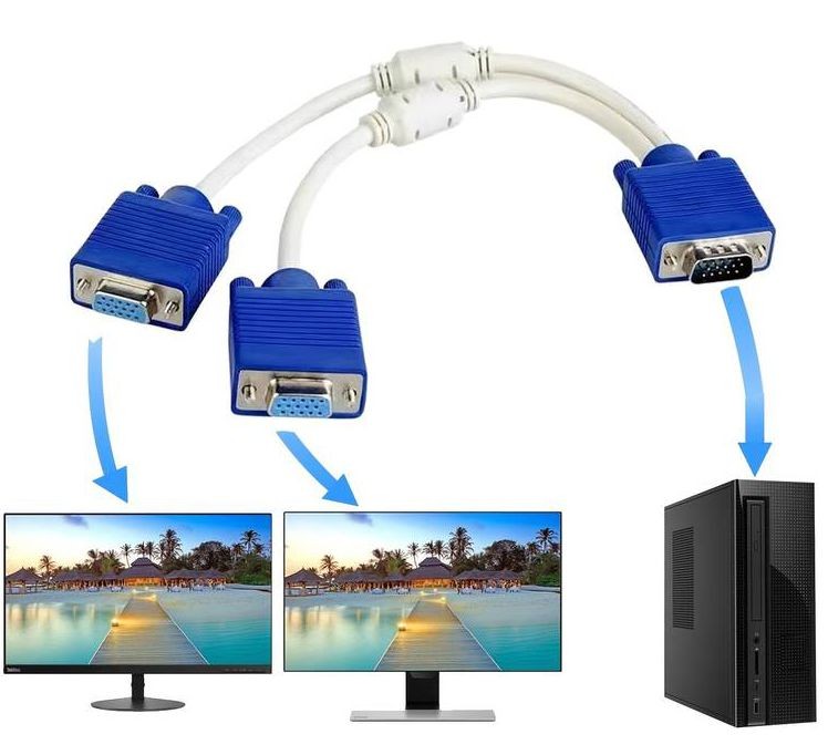 8 Inch SVGA Splitter Cable
