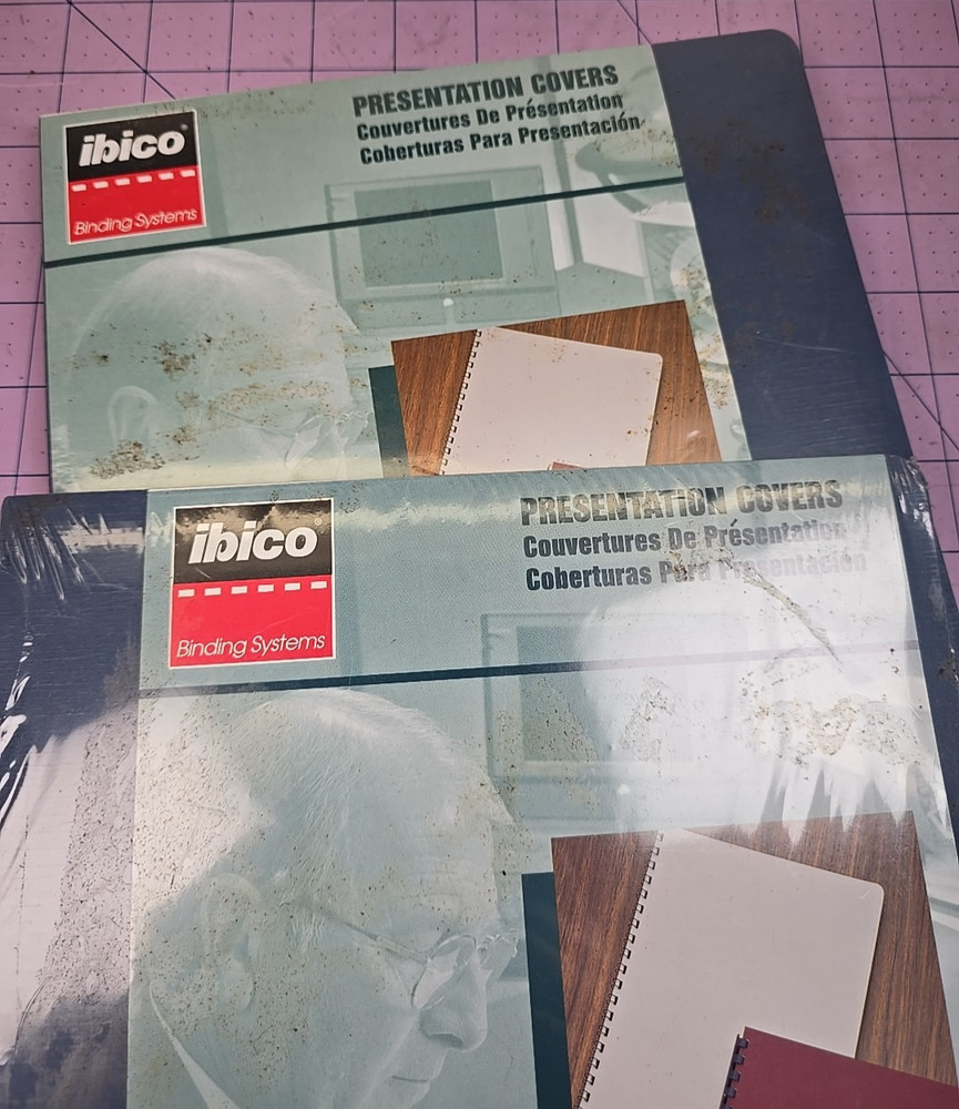 IBICO Presentation Covers Binding Systems Clear Covers 25 Pack x 2 Navy Blue