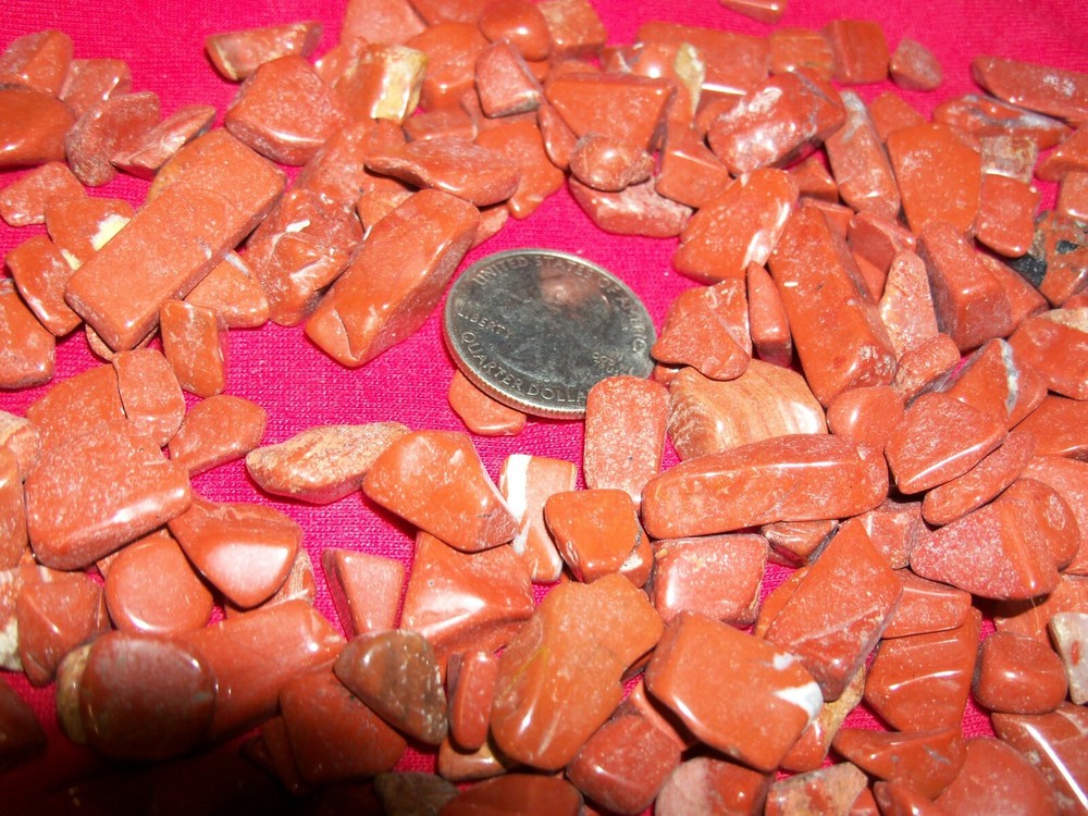 100 brecciated red jasper polished gemstones per lot medium size