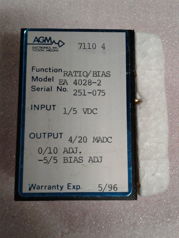 AGM Electronics EA 4028-2 Ratio/Bias Control 1/5VDC  4/20MADC
