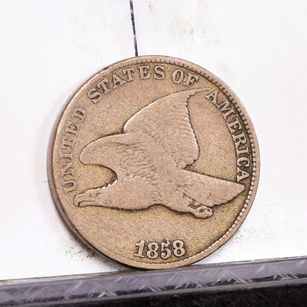 1858 Flying Eagle Cent - Large Letters - Fine (#57358-L)