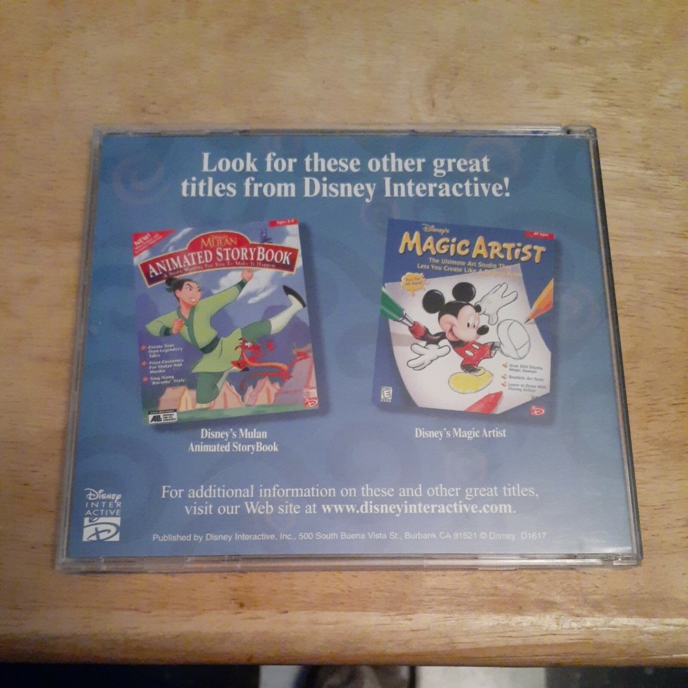 Disney Presents Ariel’s Story Studio Program Handbook CD Game Mac/ Windows 1997
