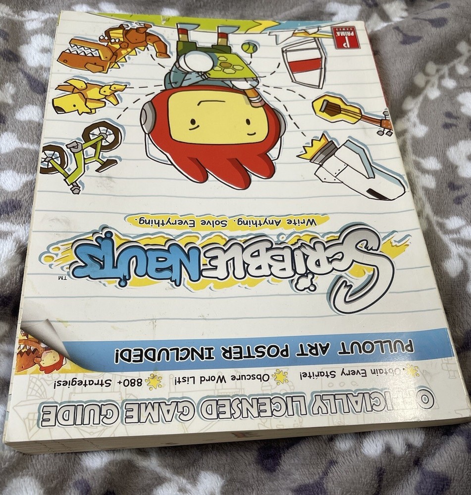 Scribblenauts Prima Official Strategy Guide Nintendo DS NO POSTER