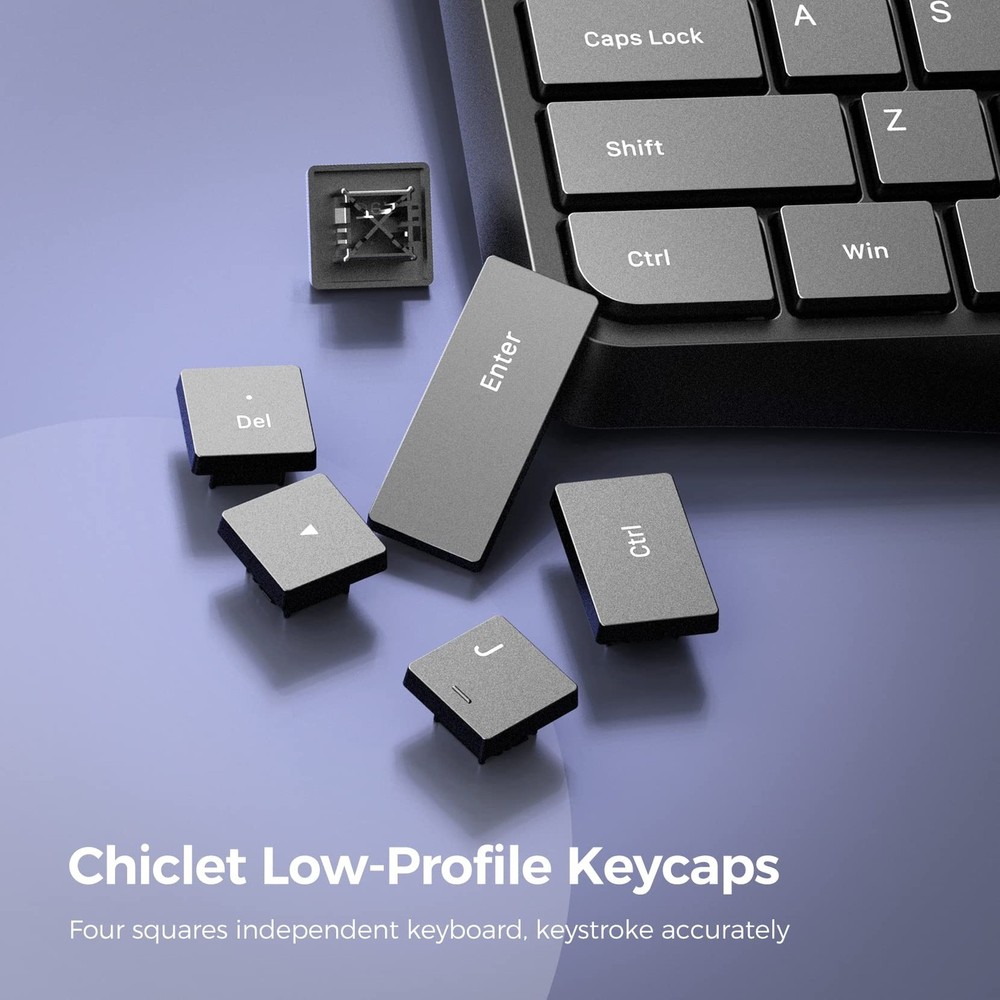 Wired Keyboard,Quiet Keyboard, Multimedia USB Computer Keyboard, Silent Keybo...