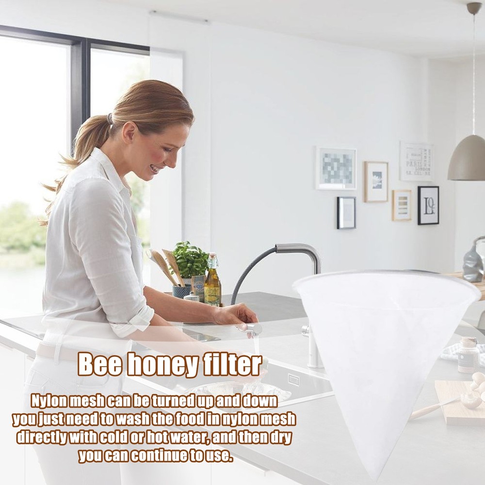 Bee Beekeeping Honey Strainer Filter Net Screen Apiary Equipment Reusable