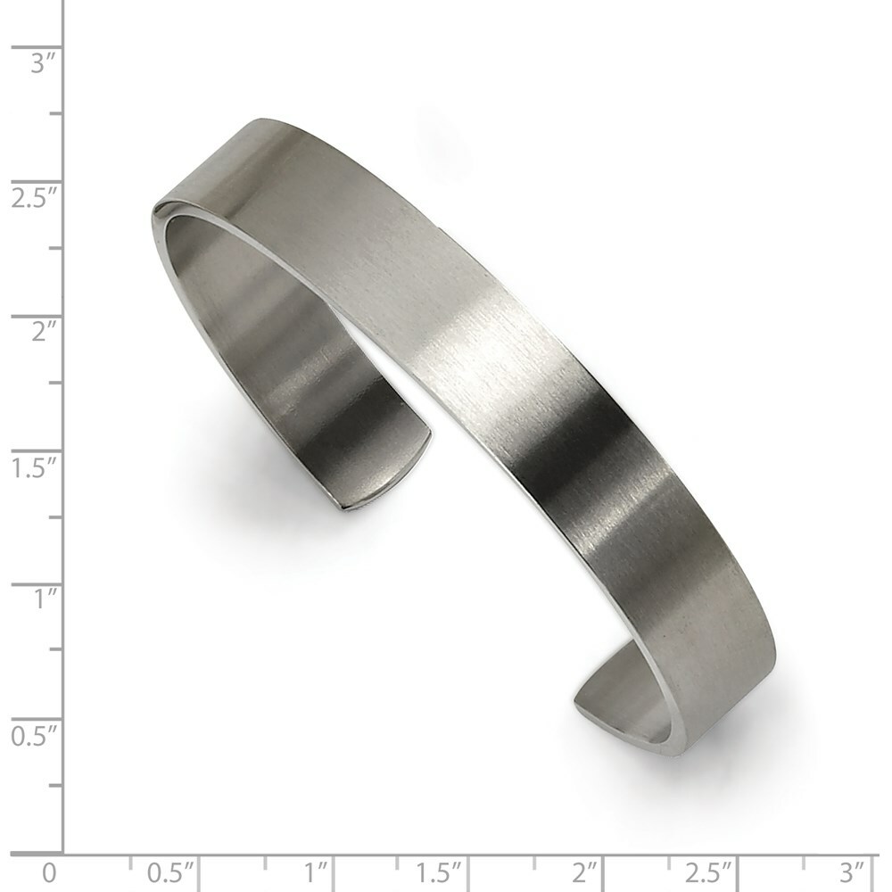 Stainless Steel Brushed Cuff Bangle