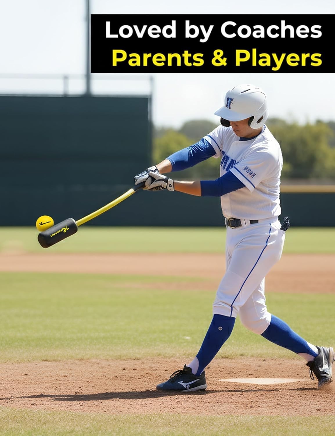 Baseball & Softball Rope Swing Trainer - Innovative High-Density Foam Bat Design