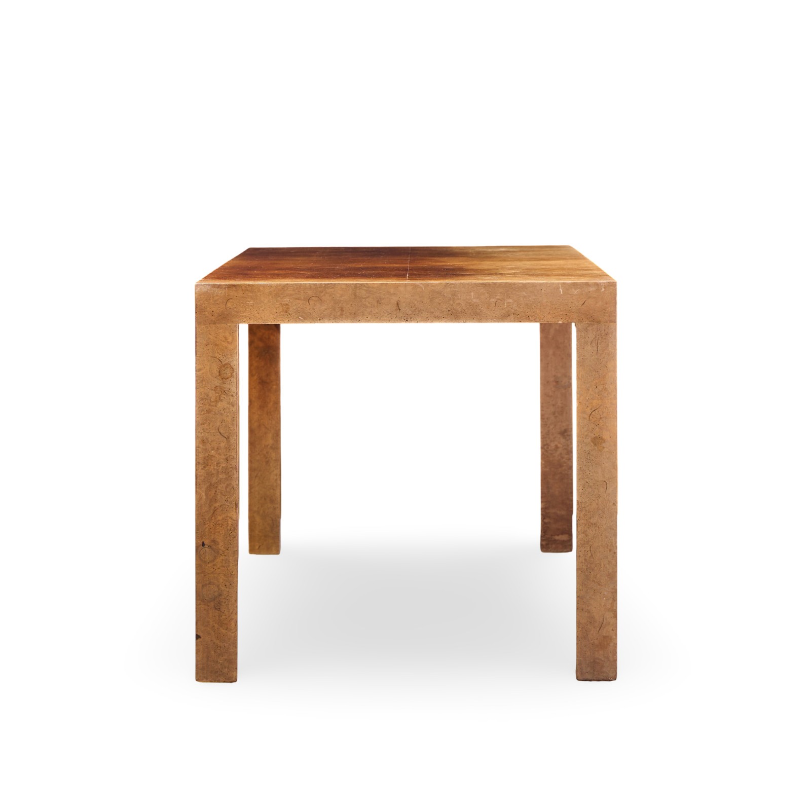 Milo Baughman for Directional Mid Century Burlwood Parsons Coffee Table