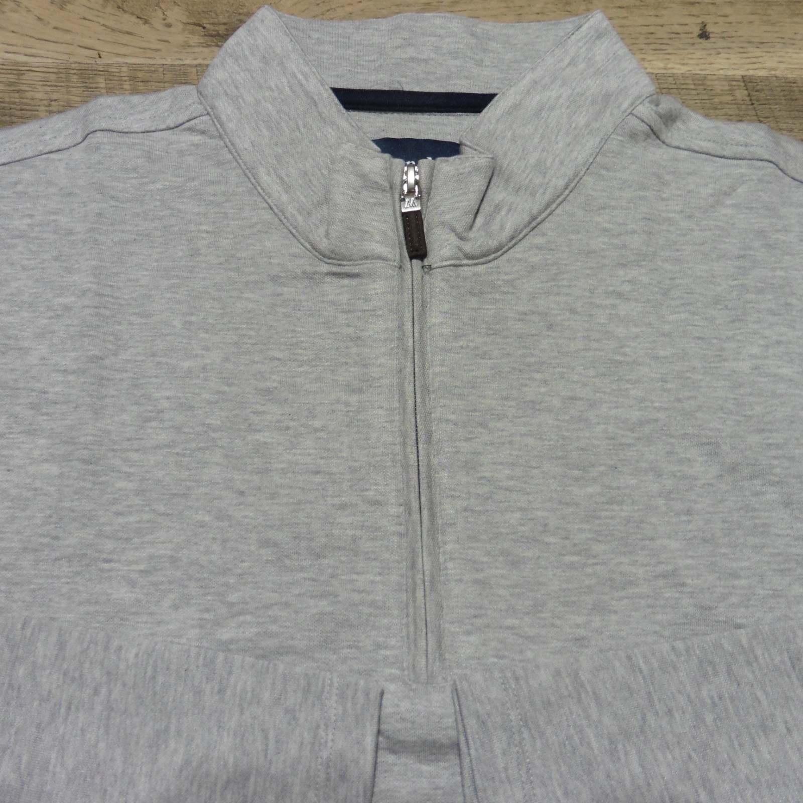 MIZZEN + MAIN Mens XL PULLOVER KPI QUARTER ZIP GREY PERFORMANCE GOLF 1/4