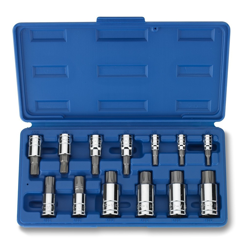 13 PC RIBE BIT DRIVE DRIVER SET FOR SOCKET TOOL SET KIT M4 to M16 POLYDRIVE POLY