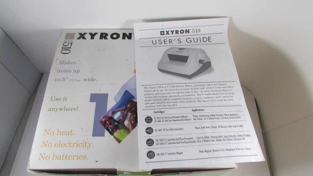 USED Xyron Model 510 Creative Sticker Tool Multi-Use Laminating Machine