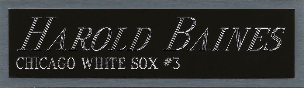 HAROLD BAINES WHITE SOX NAMEPLATE FOR YOUR AUTOGRAPHED SIGNED BASEBALL CUBE CASE