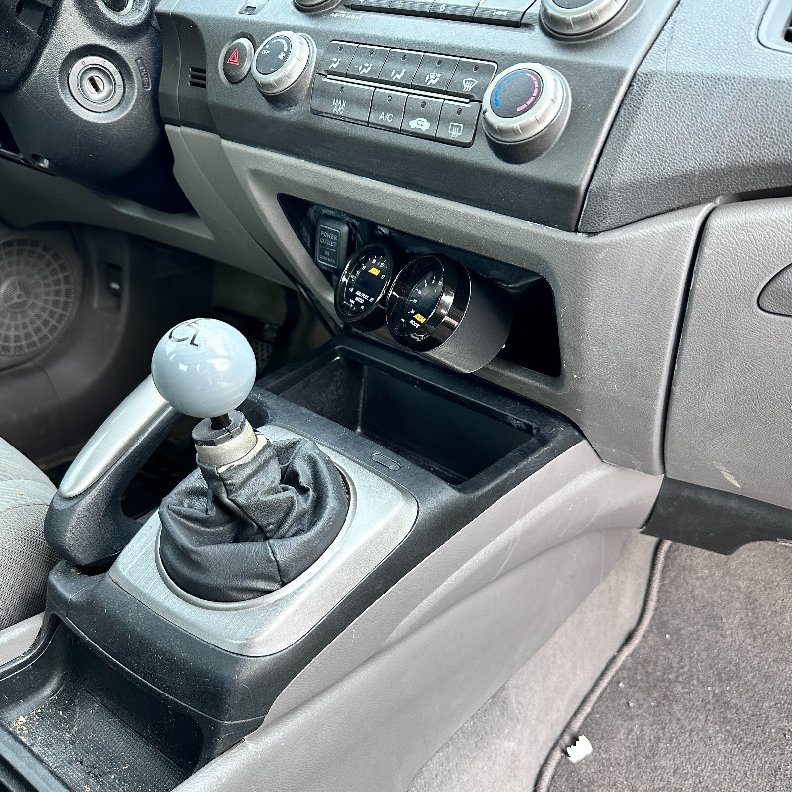 GAUGE POD MOUNT FITS 2006-2011 CIVIC 8TH GENERATION DUAL 52MM LOWER CENTER CUBBY