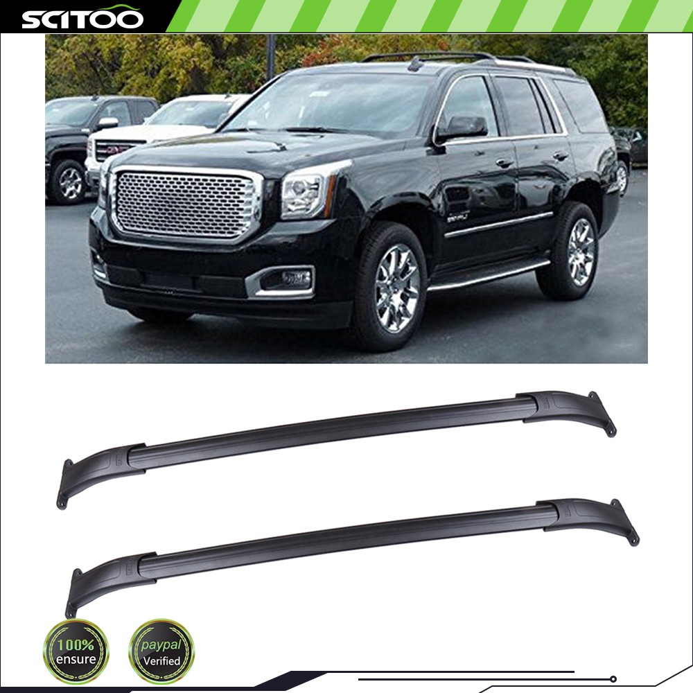 Cross Bar For 2015-2020 Chevrolet Tahoe Suburban / GMC Yukon Roof Rack Set Black