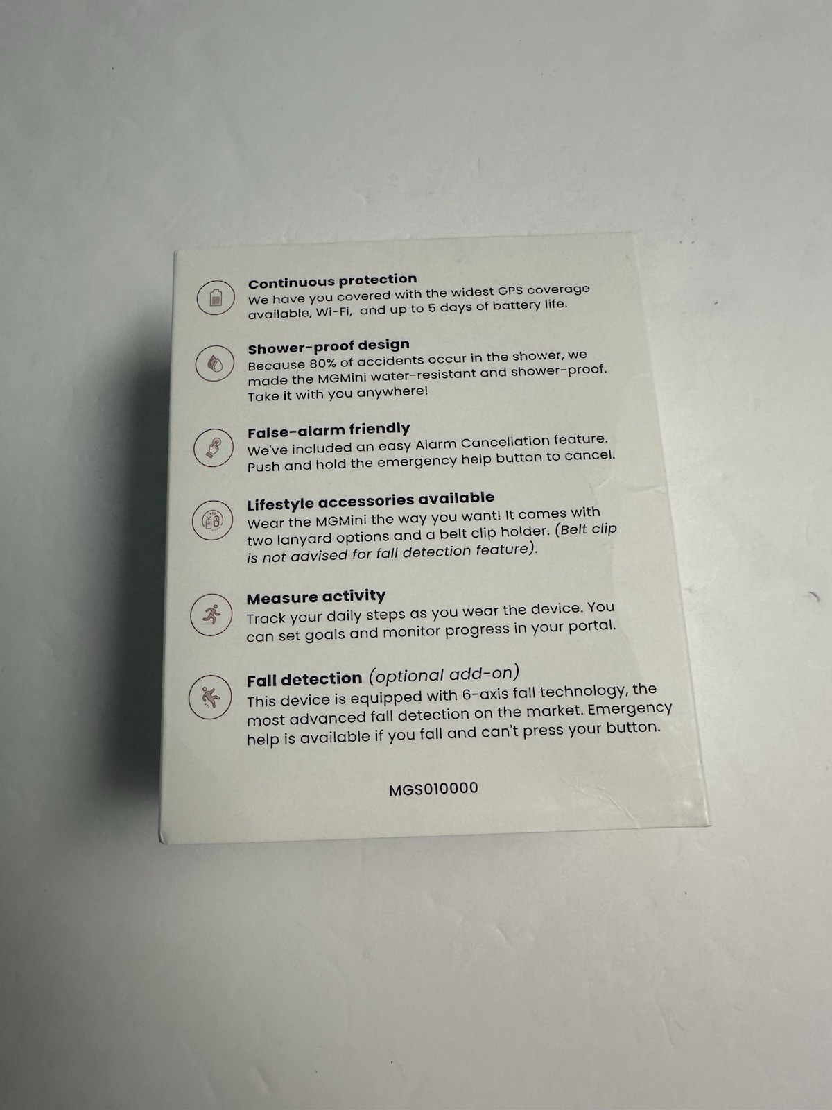 Medical Guardian MG Mini Mobile Alert Device w/ Charger Dock Box