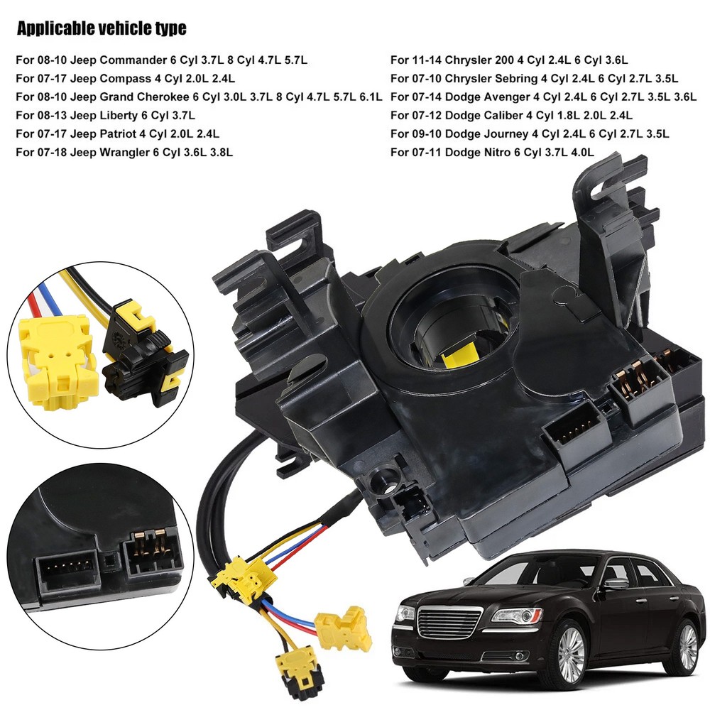 Clock Spring For Jeep Wrangler JK 2007-2018 With Angle Sensor Steering Wheel