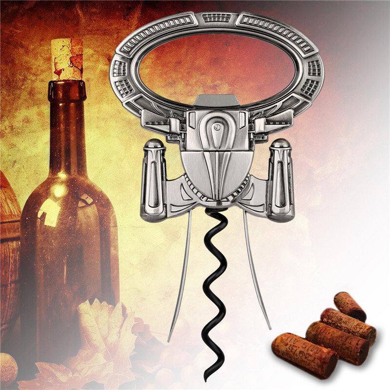 Multifunction Two-Prong Cork Puller Remover Ah-So Old Wine Opener Beer Corkscrew
