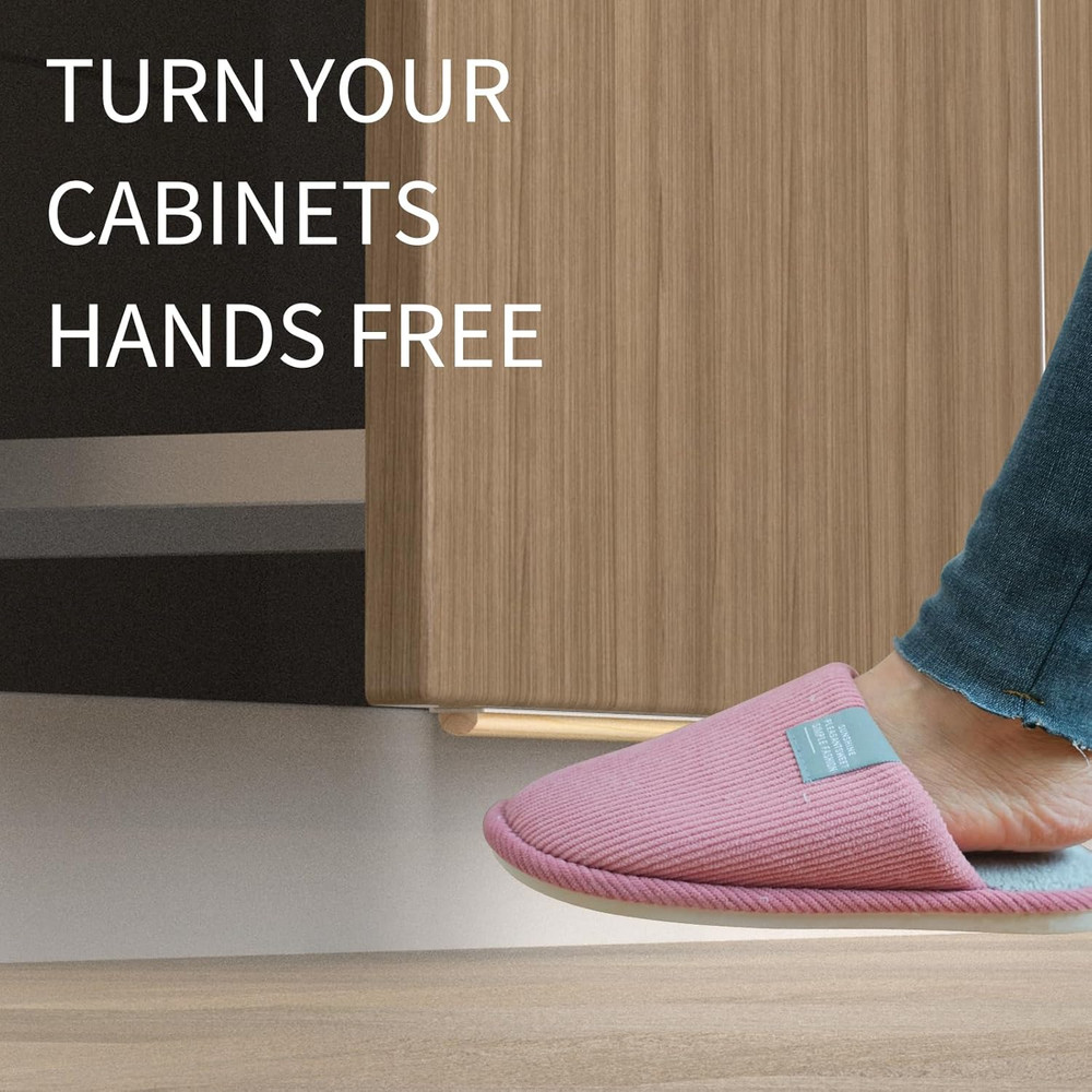 Trash Cabinet Foot Pull,Hands-Free Garbage Drawer Foot Pull Handle, Touchless Op