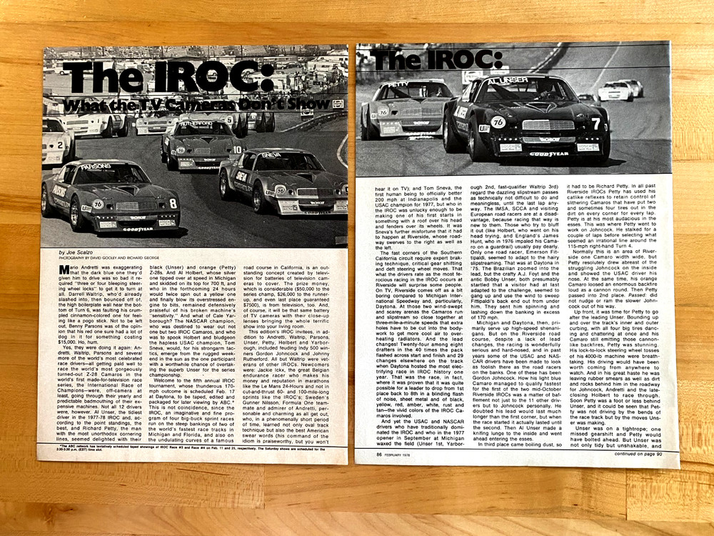1978 Print Article The IROC What The TV Cameras Don't Show