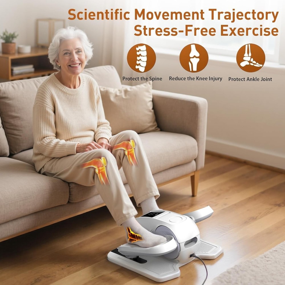 Under Desk Elliptical Exercise Machine 12 Speeds Leg Exerciser While Sitting