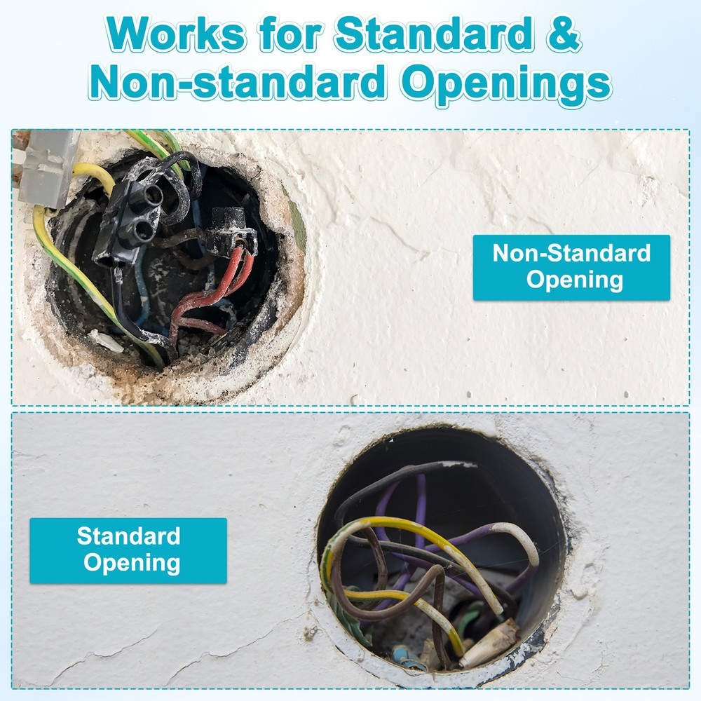 2-Pack Access Panel for Drywall, 8x8 Inch Round Plastic Removable [White]