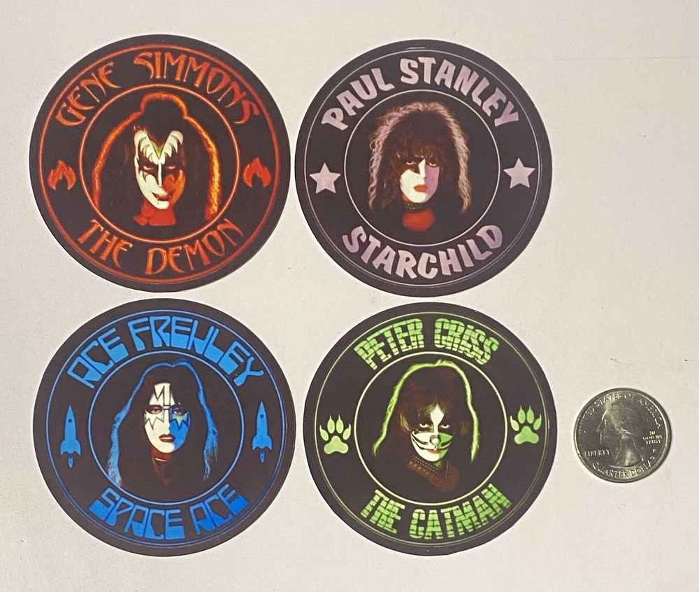 KISS 4 PACK OF 2.50” STICKERS