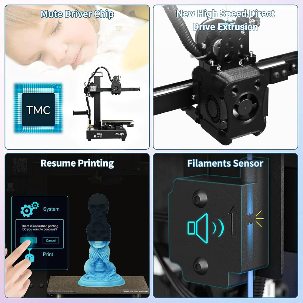CRUX 1S Mini 3D Printer - Fast, Compact & Beginner-Friendly, 7.09" Build Size