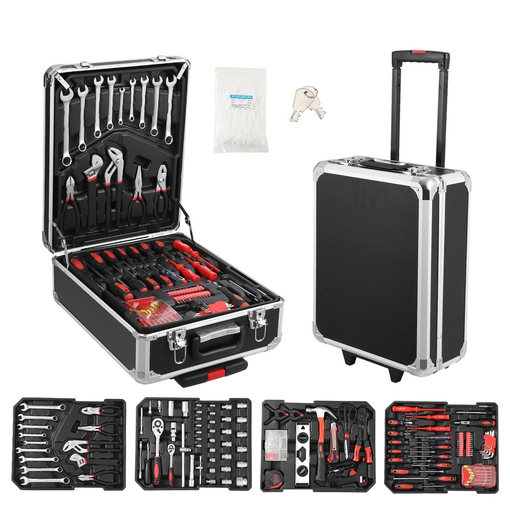 800 PCS Rolling Tool Box with Wheels Storage Cabinet Mechanic Tool Set