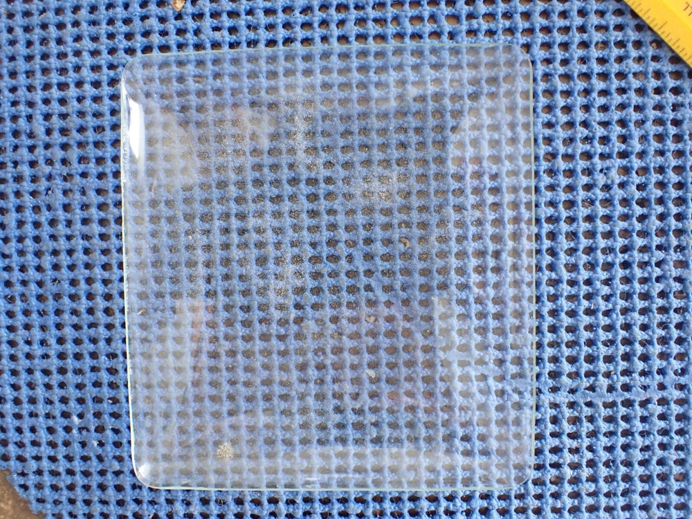 RECTANGULAR CONVEX GLASS FOR CLOCK 4 3/4 X 5 1/16 INCHES PART B