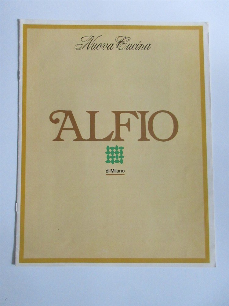 Alfio Restaurant Milano Italy booklet