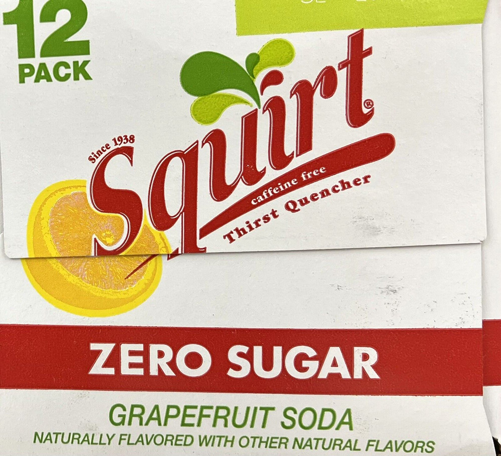 Squirt Zero Sugar Caffeine Free Grapefruit Soda 12 pack