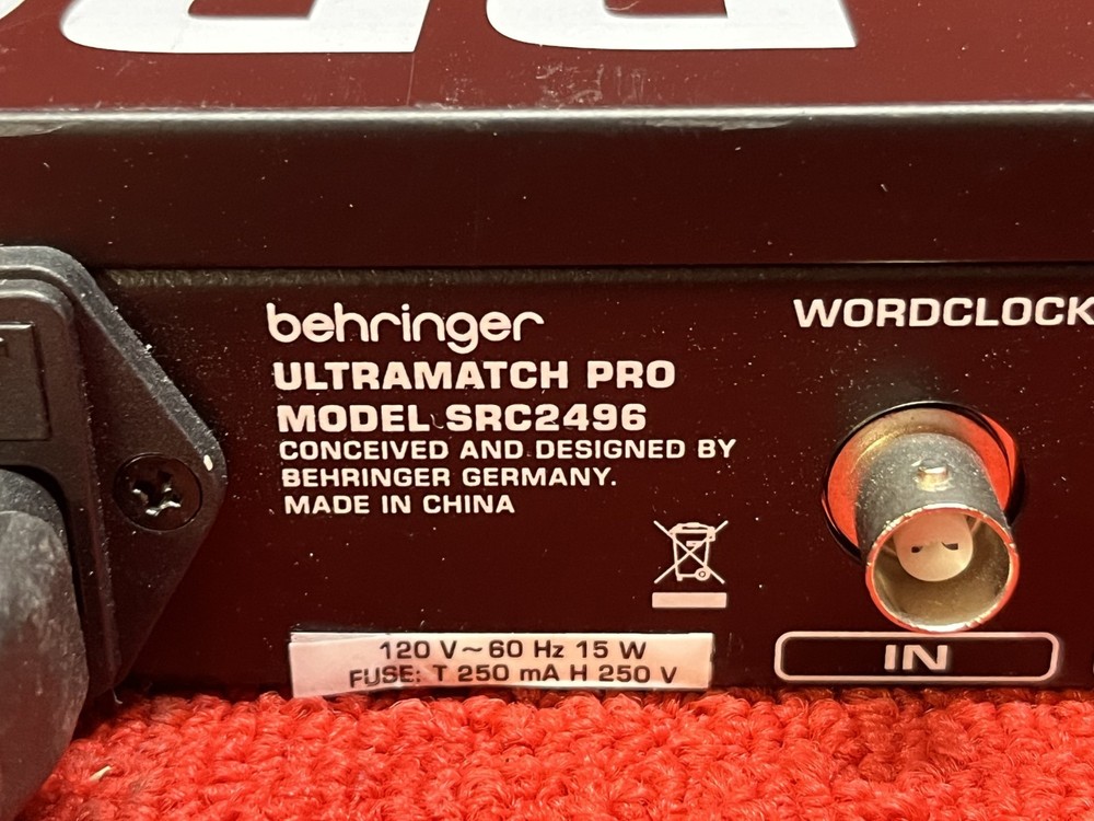 Used Behringer Ultramatch Pro SRC2496 AD/DA Sample Rate Converter Good Condition