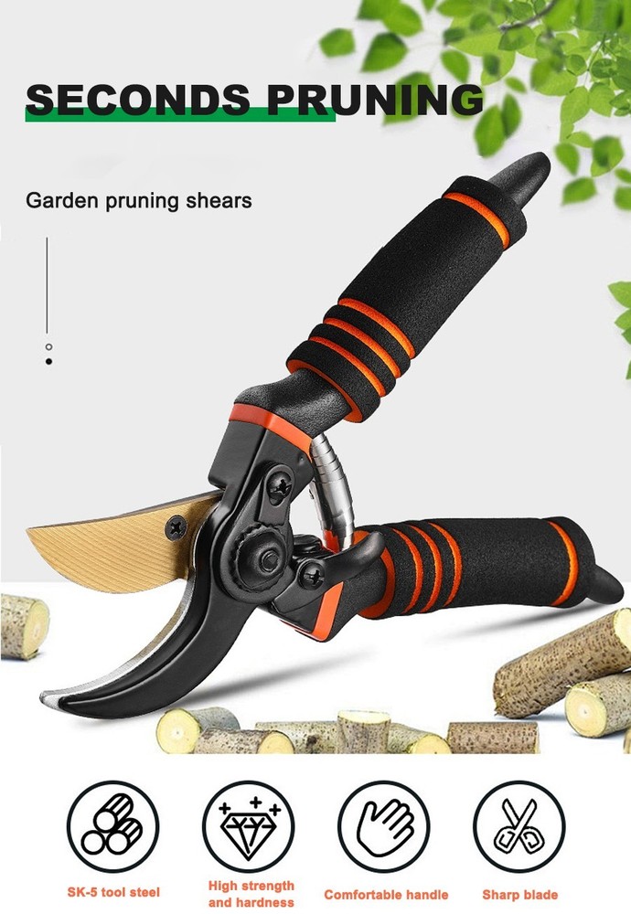 Garden Pruning Shears for Plants Flowers Trees Sharp Hand Pruner Tool Heavy Duty
