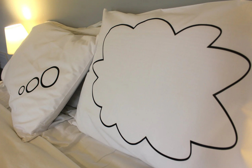Oh, Susannah Thought Bubble Couples Pillowcase