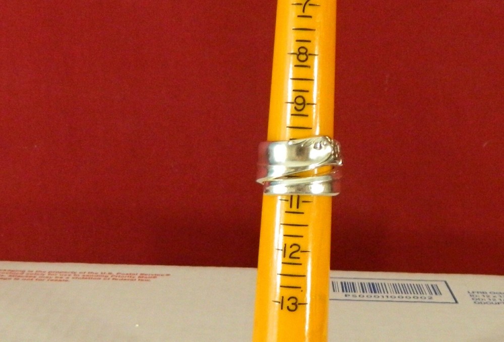 5 Silver Plated Spoon Rings Size 10