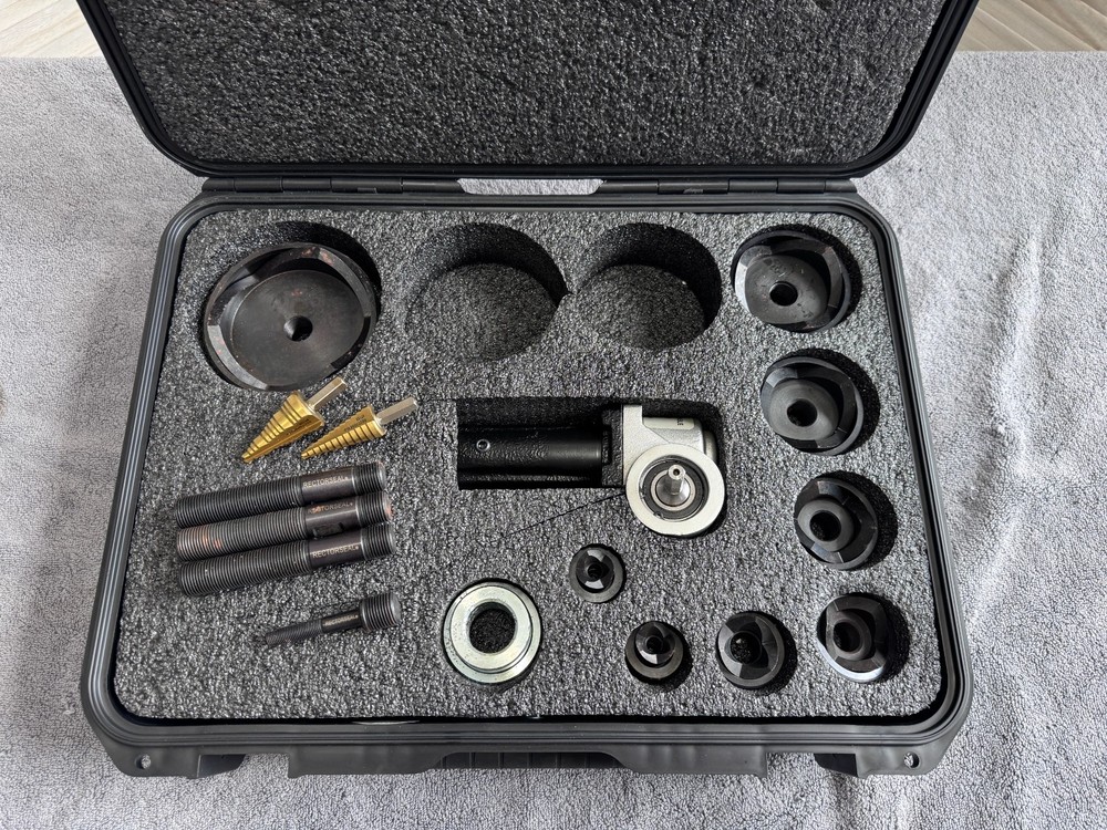 Rectorseal Punch & Die Knockout Tool Set with Drill Powered Drive Unit