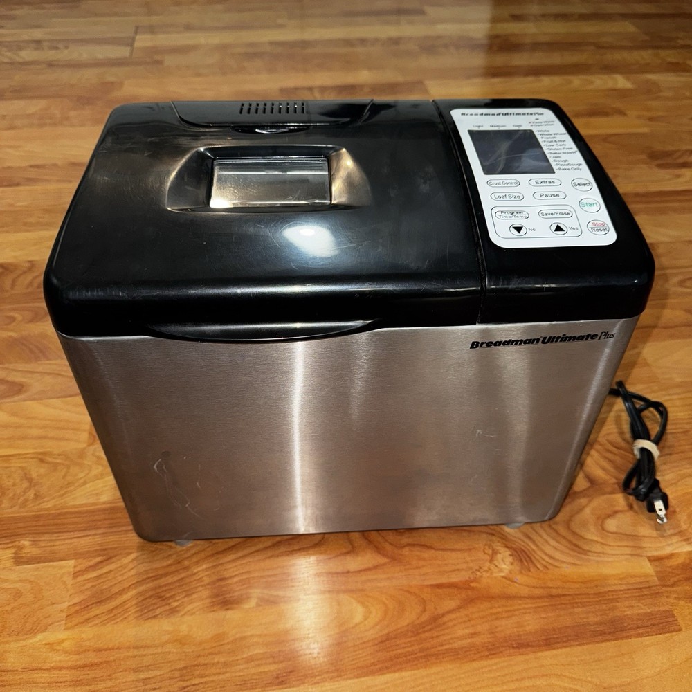 Breadman Ultimate Plus Model TR2500BC Stainless 1.5 - 2LB Bread Maker, Excellent
