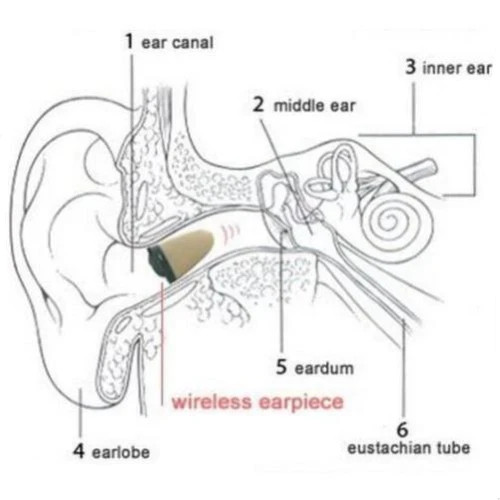 TP21 Inductive Induction Neckloop Invisible Wireless In-ear Bug Spy Earpiece