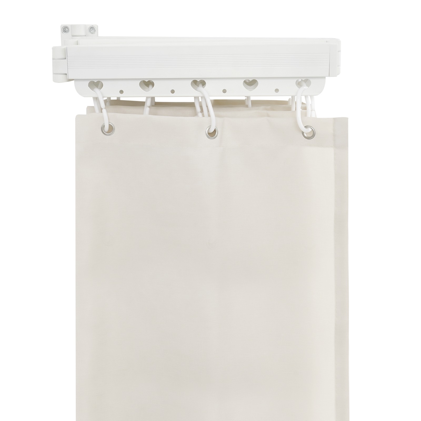 Bathroom Shower Curtain Folding Shower Curtain Rod Wall Mounted 110.23 lbs Load