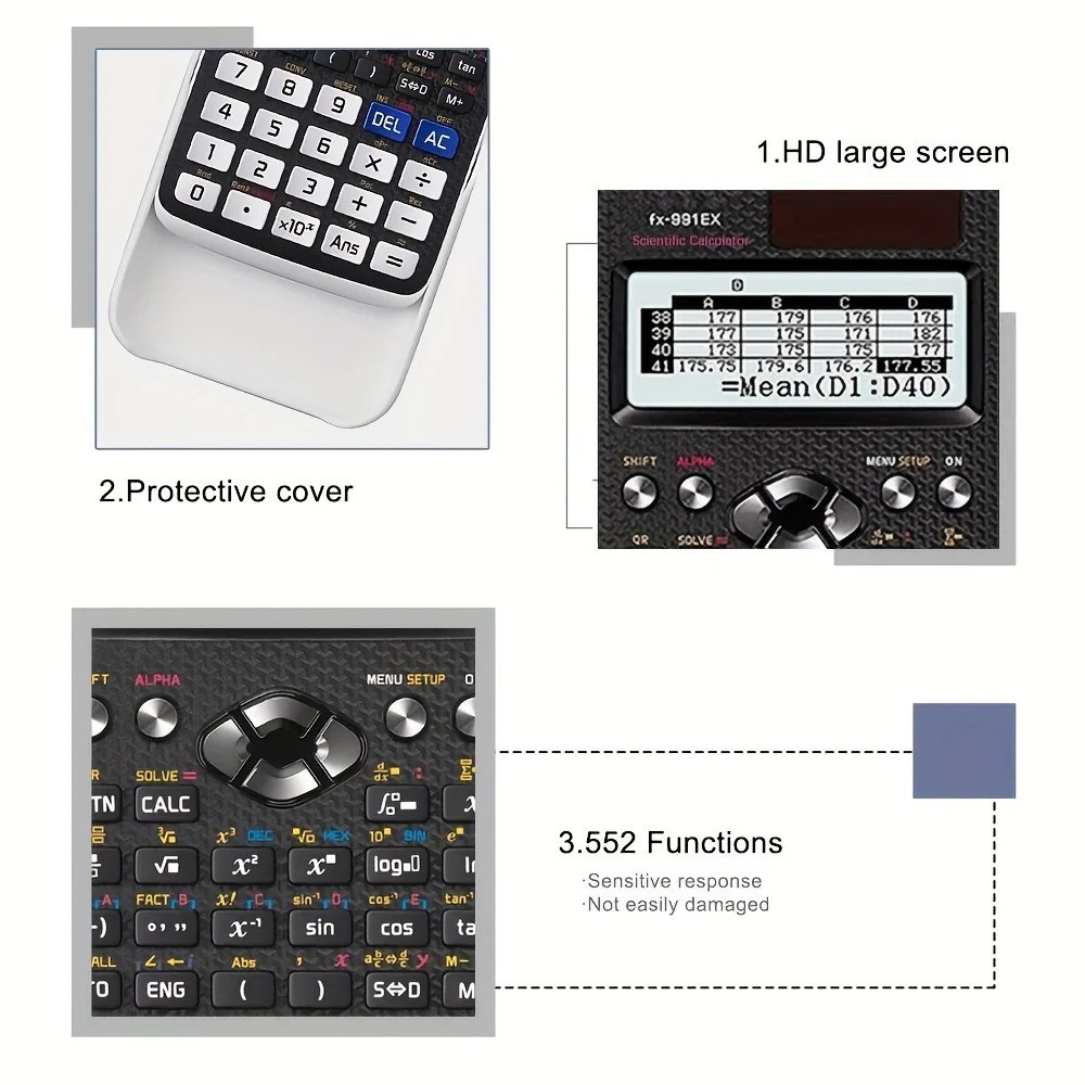 Casio FX-991EX Classwiz Advanced Engineering Scientific Calculator-552 Function