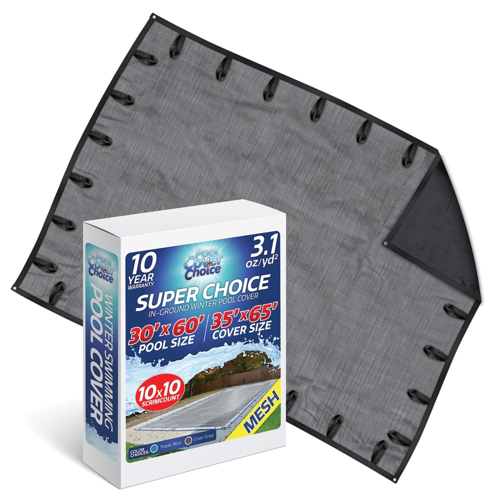 PoolCoverChoice Winter Swimming Pool Cover for 30 ft x 60 ft Rectangular Pool