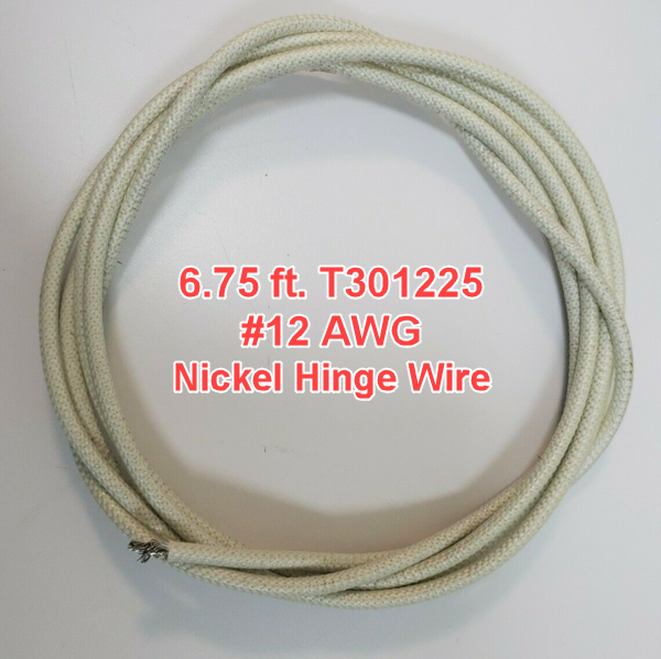 Stranded NICKEL HINGE WIRE- Fine Stranded with Glass Outer Braid 200°C (392°F)