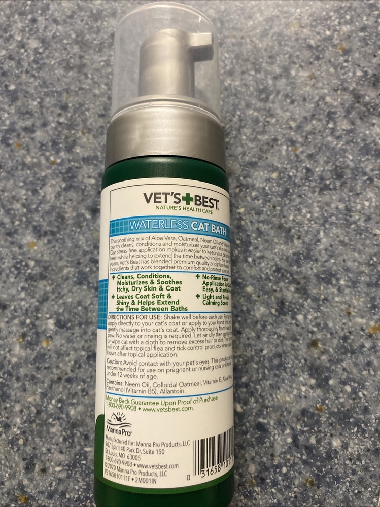 VETS BEST WATERLESS CAT BATH 4oz