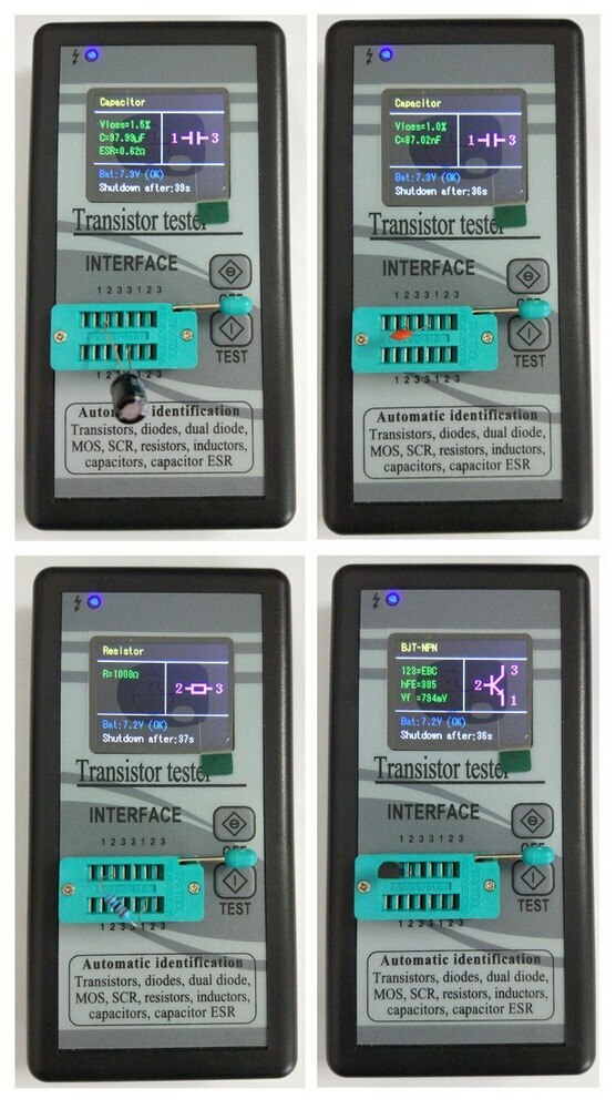 M328 Transistor Tester Diode Triode Capacitance Meter LCR ESR Meter Inductance