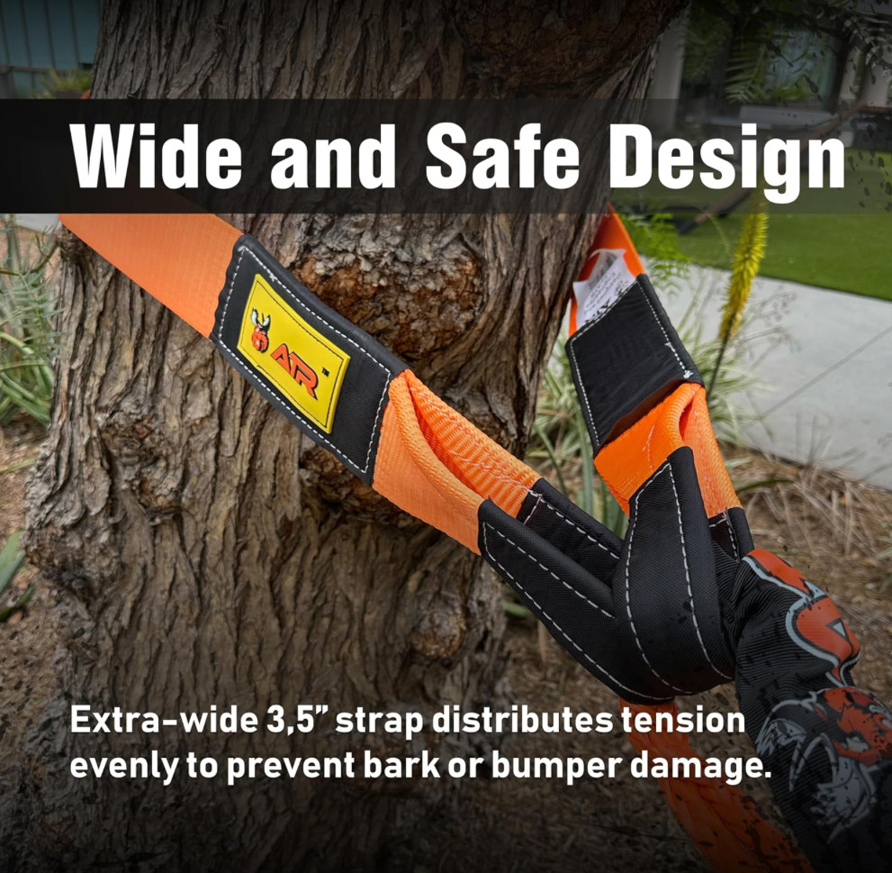 ATR Tree Saver Strap 3.5" x 8ft – 36,000 lbs Break Strength, Heavy Duty Strap